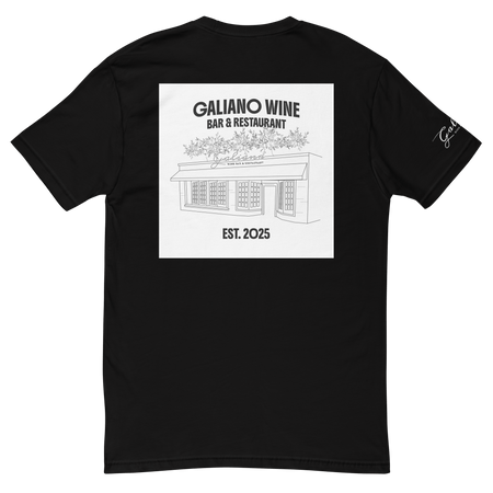Galiano Wine Galiano Wine Bar & Restaurant Fitted T-Shirt in Black